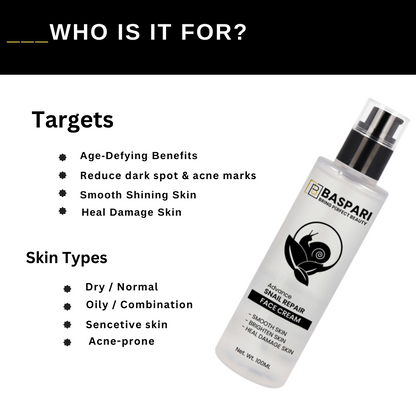 Baspari Snail Mucin Skincare 4 in 1 Set