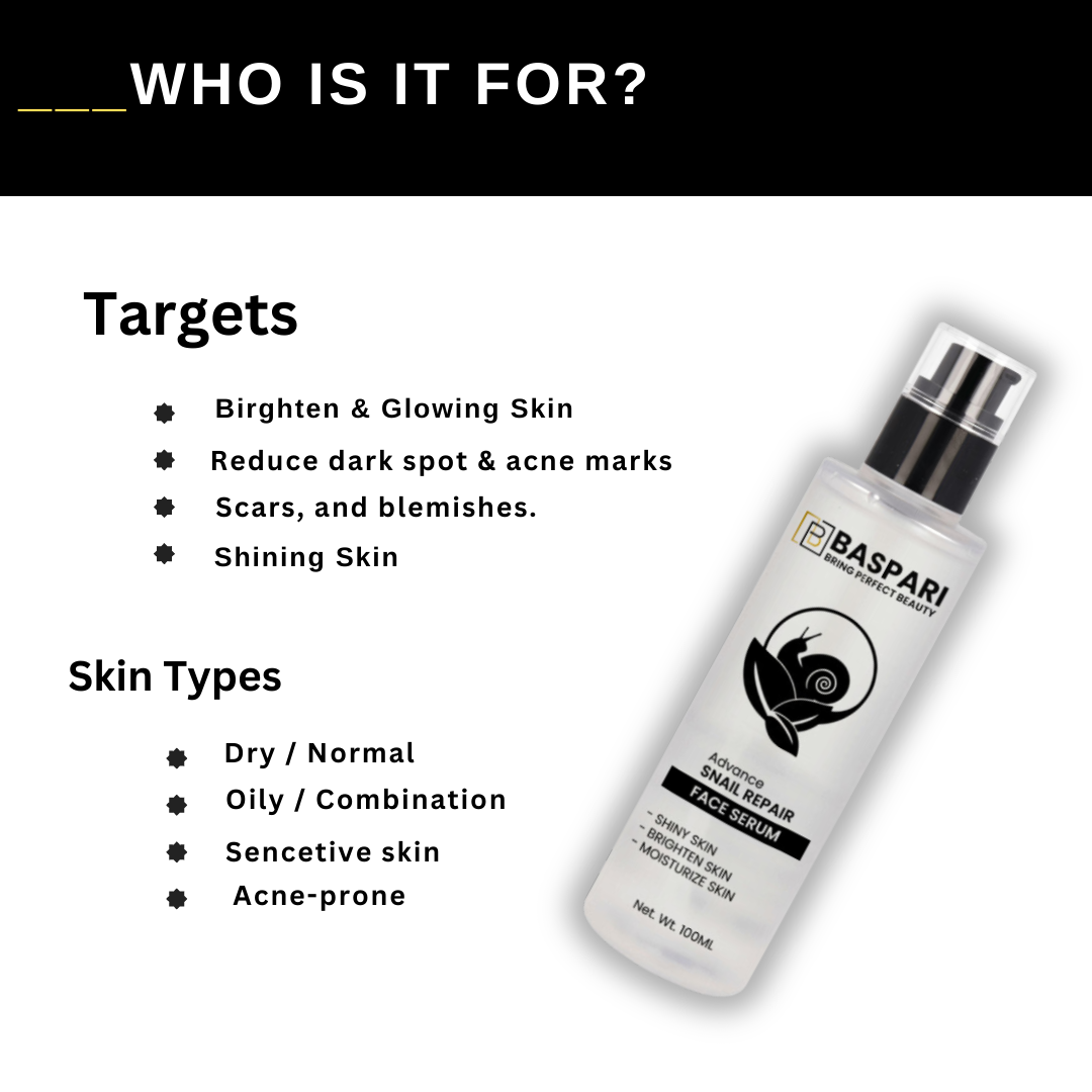 Baspari Snail Mucin Skincare 4 in 1 Set