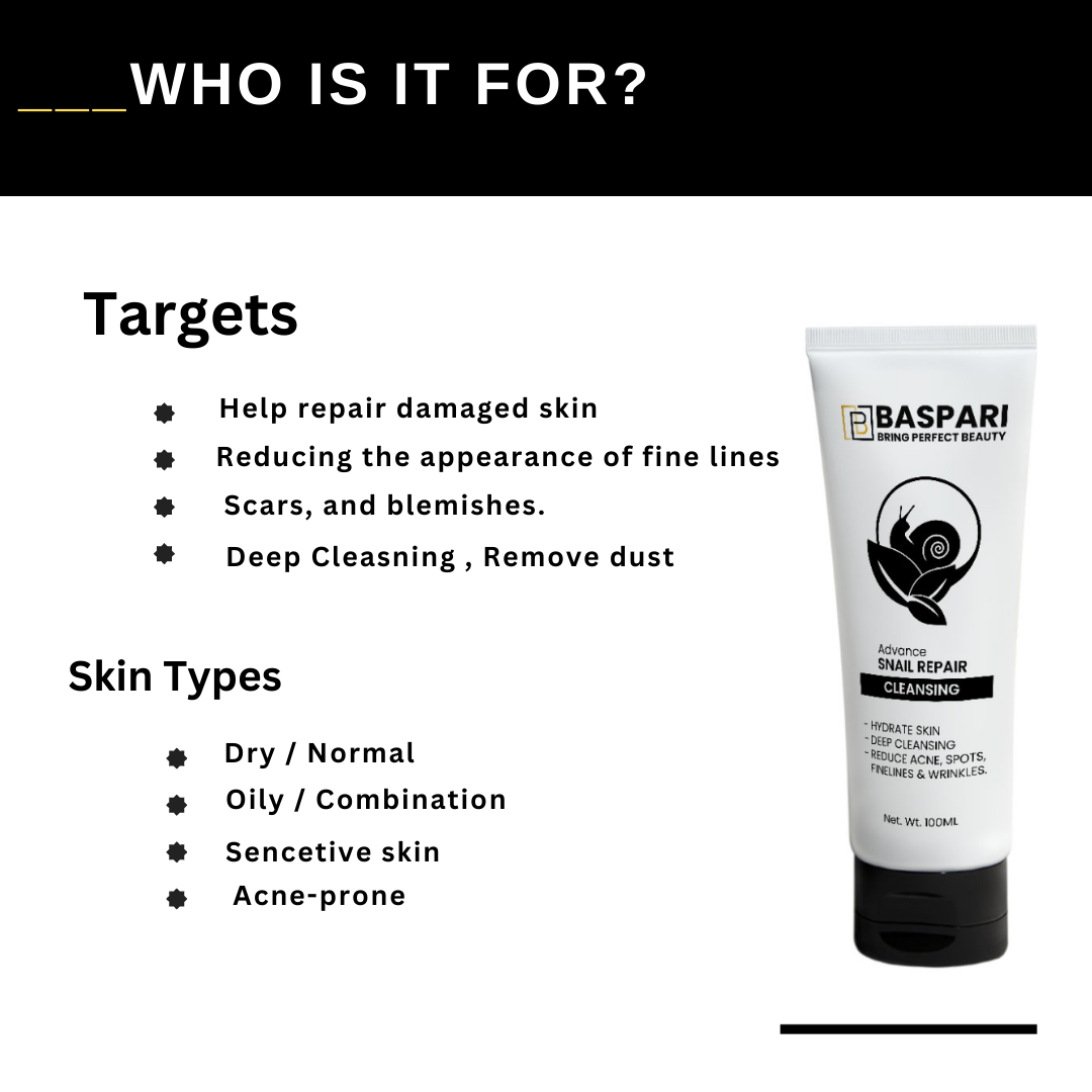 Baspari Snail Mucin Skincare 4 in 1 Set