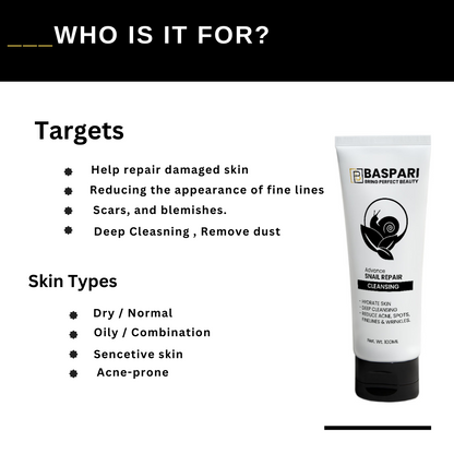 Baspari Snail Mucin Skincare 4 in 1 Set