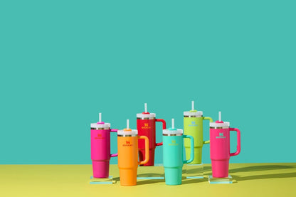 Stanley Quencher H2.0 FlowState Stainless Steel Vacuum Insulated Tumbler with Lid and Straw for Water, Iced Tea or Coffee, Smoothie and More, Lilac, 40oz And 30 Oz