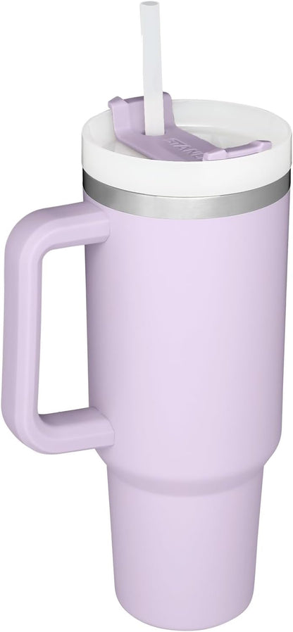 Stanley Quencher H2.0 FlowState Stainless Steel Vacuum Insulated Tumbler with Lid and Straw for Water, Iced Tea or Coffee, Smoothie and More, Lilac, 40oz And 30 Oz