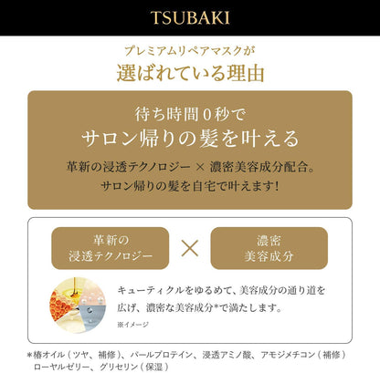 TSUBAKI Premium Moist Hair Mask 180g - Intensive Moisturizing Treatment for Smooth and Shiny Hair