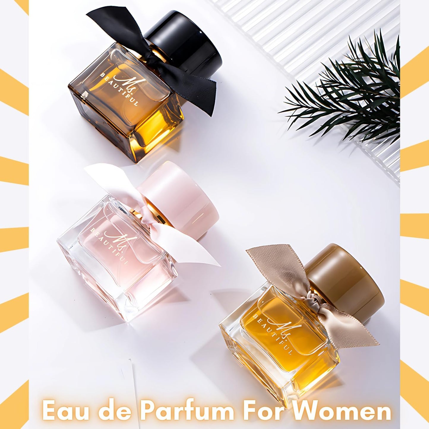 Ladies Perfume Set Eau De Parfum, Luxury Perfume Gift Set for Women, 3x30ml Long-Lasting Perfume Set for Her Birthday, Fresh Floral Fragrance Perfumes Box Gift Set for Girlfriend, Dating, Anniversary