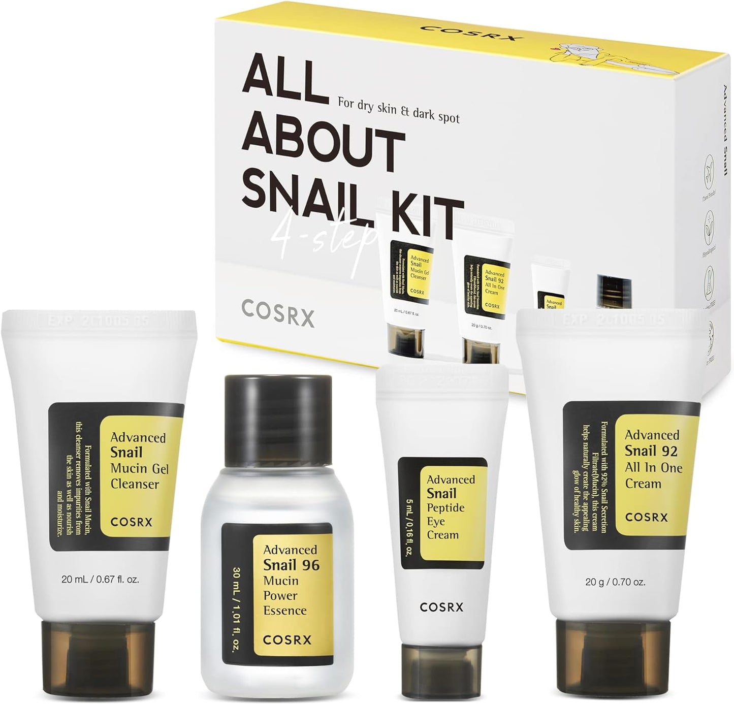 Best For SkinCare COSRX - All About Snail Kit 4 In 1 PACK