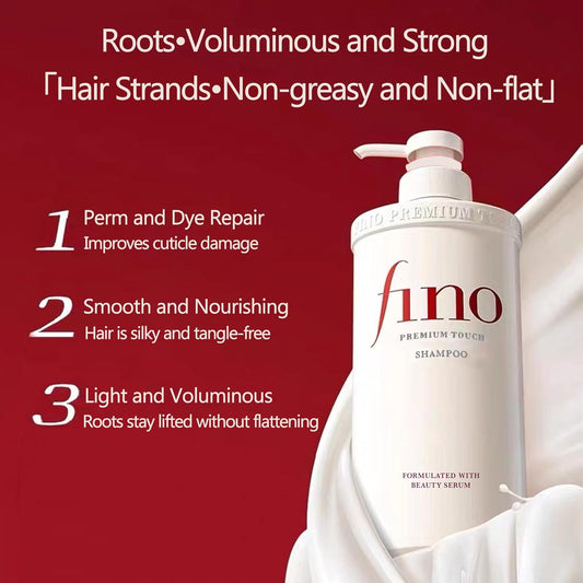 Shiseido Fino Premium Touch Shampoo - Formulated with Beauty Serum, 550ml