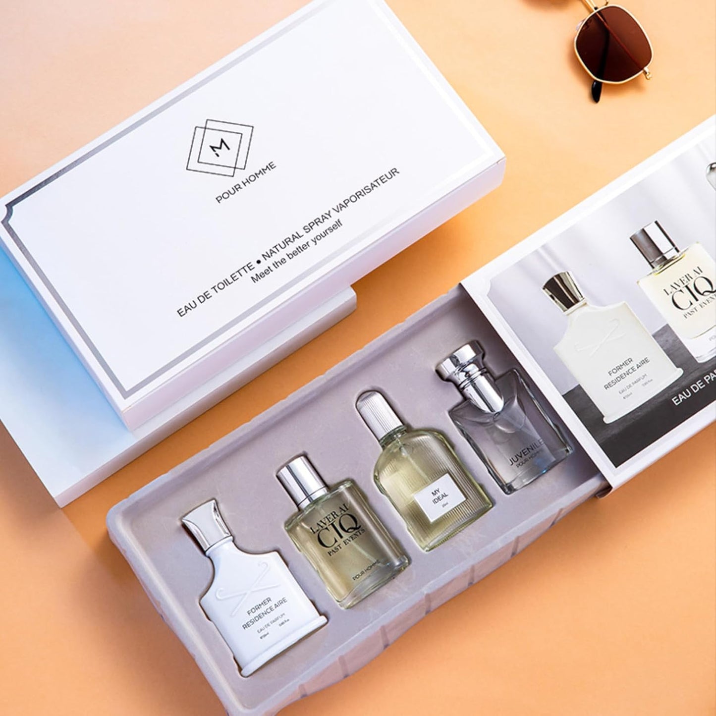 4 Pcs Perfume Gift Set for Men | Eau De Parfum Gifts for Men | Long Lasting Men's Fragrances Set Best Gift for Husband, Boyfriend | Perfume Set for Men Gift Box | Edp Mens Perfume 4 x 25ml (100ml)