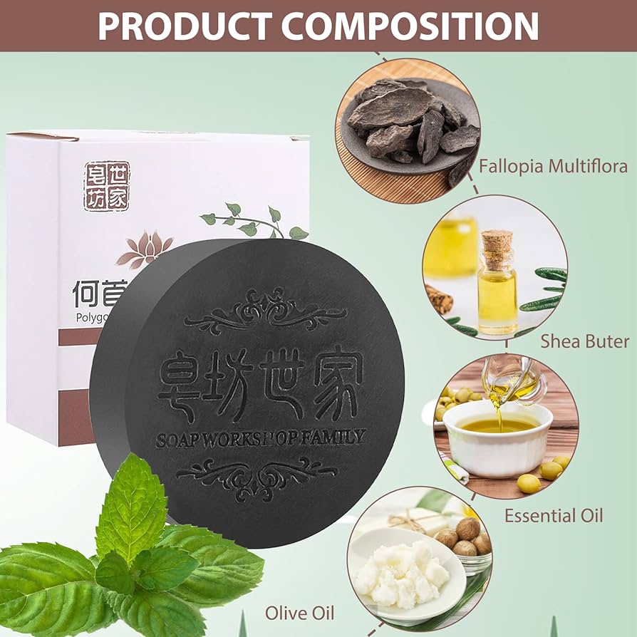 Korean Soap Polygonum Shampoo Bar Soap, Stop And Control Hair Fall, Help in Hair Growth, Stop Dandruff, Shine & Smooth Hairs
