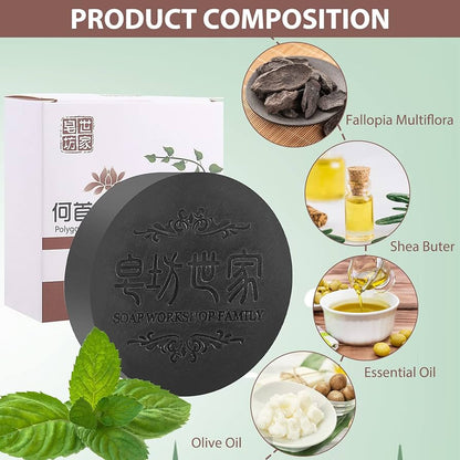 Korean Soap Polygonum Shampoo Bar Soap, Stop And Control Hair Fall, Help in Hair Growth, Stop Dandruff, Shine & Smooth Hairs