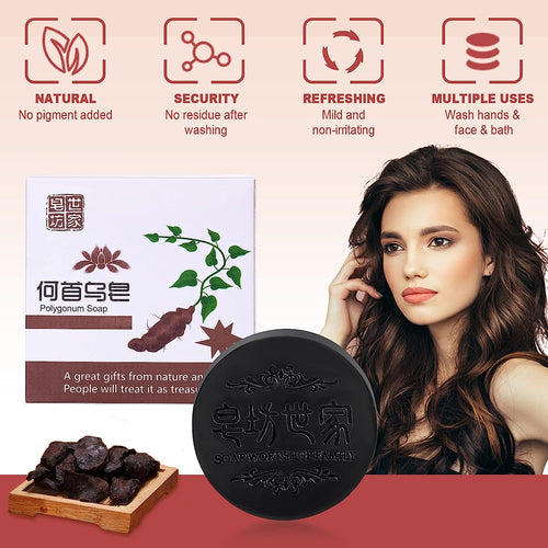 Korean Soap Polygonum Shampoo Bar Soap, Stop And Control Hair Fall, Help in Hair Growth, Stop Dandruff, Shine & Smooth Hairs