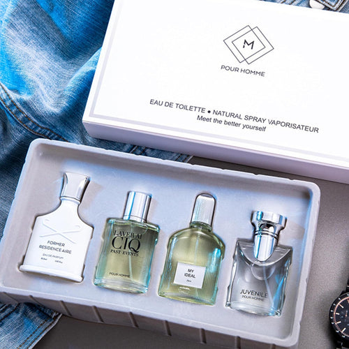 4 Pcs Perfume Gift Set for Men | Eau De Parfum Gifts for Men | Long Lasting Men's Fragrances Set Best Gift for Husband, Boyfriend | Perfume Set for Men Gift Box | Edp Mens Perfume 4 x 25ml (100ml)