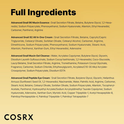 Best For SkinCare COSRX - All About Snail Kit 4 In 1 PACK