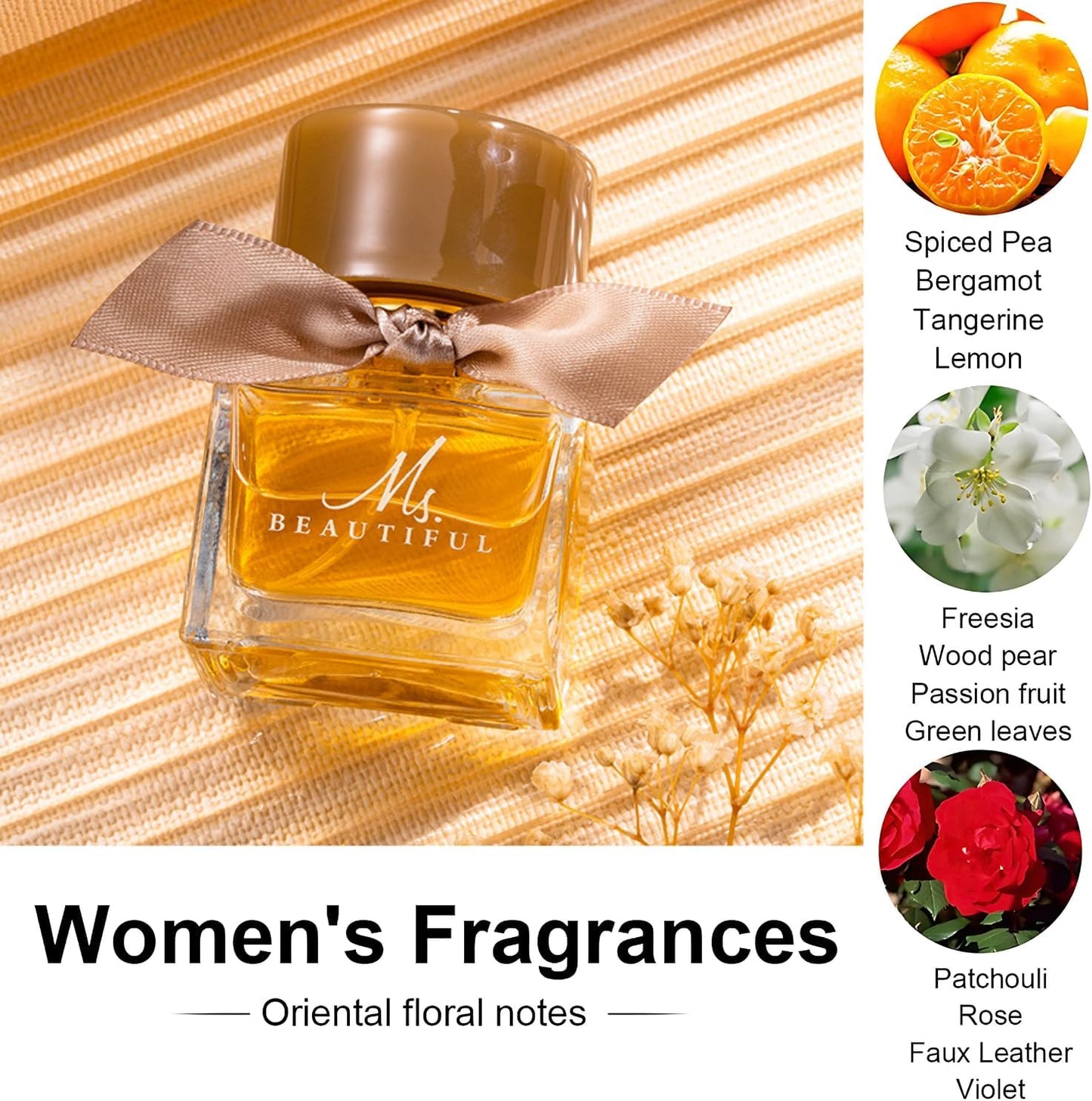 Ladies Perfume Set Eau De Parfum, Luxury Perfume Gift Set for Women, 3x30ml Long-Lasting Perfume Set for Her Birthday, Fresh Floral Fragrance Perfumes Box Gift Set for Girlfriend, Dating, Anniversary