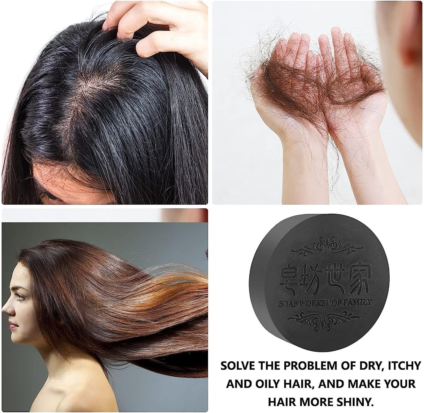Korean Soap Polygonum Shampoo Bar Soap, Stop And Control Hair Fall, Help in Hair Growth, Stop Dandruff, Shine & Smooth Hairs