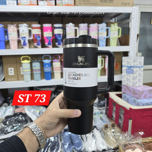 Black Stanley Tumbler 40 OZ Hot & Cool