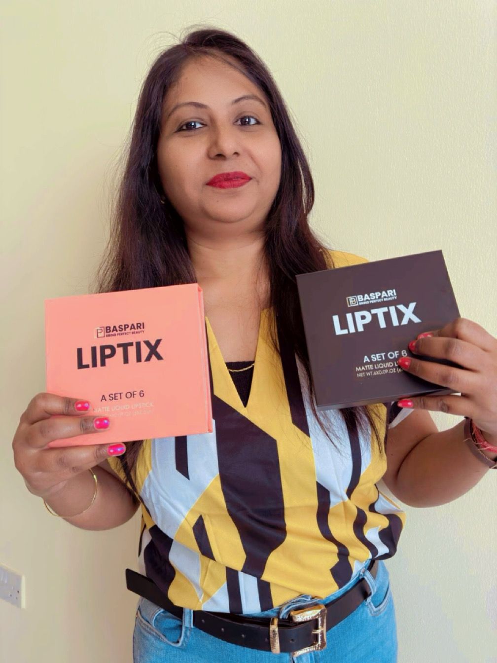 Baspari Matte LIPTIX - Liquid Lipstick Makeup Set of 6 Pcs