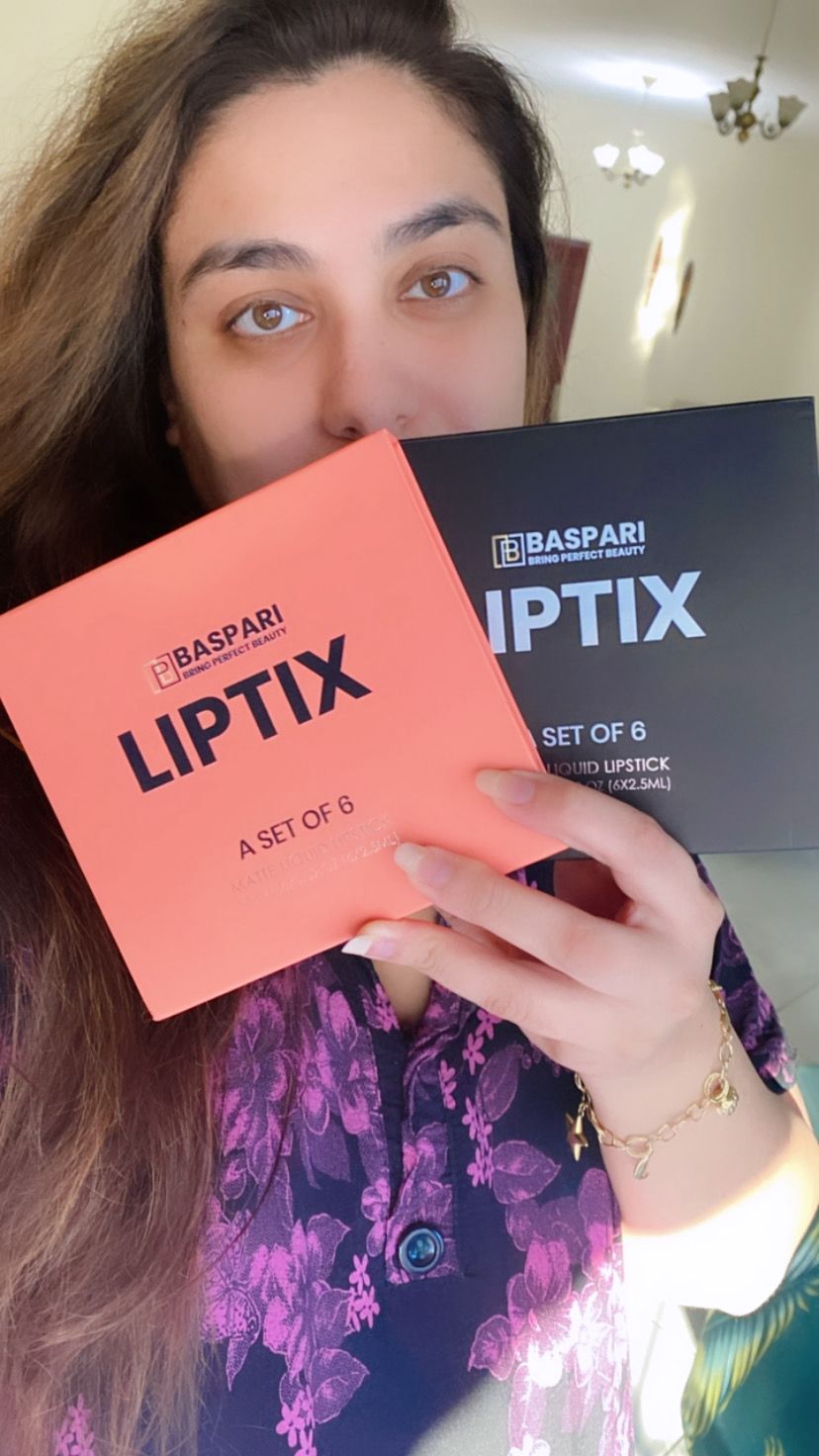 Baspari Matte LIPTIX - Liquid Lipstick Makeup Set of 6 Pcs